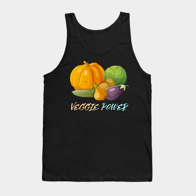 veggie power funny food vegetable Tank Top by untagged_shop